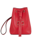 V Logo Bucket Bag, &pound;495, Handbags, Red, Leather, Front view